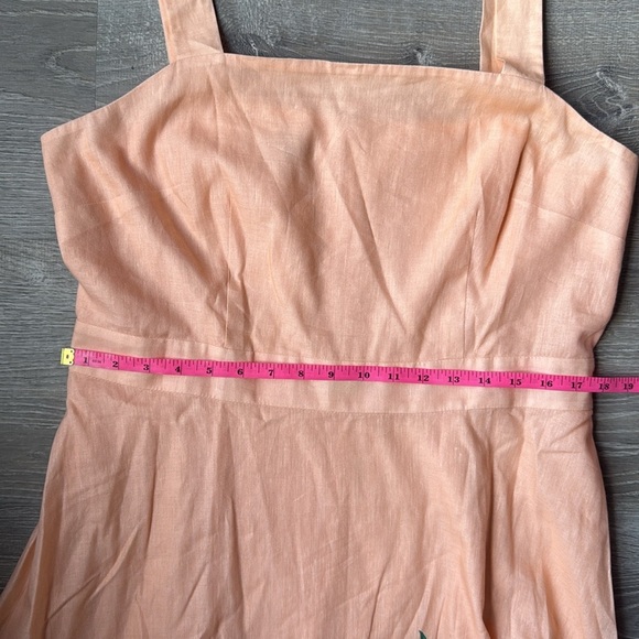NEW Talbots Sunset Horizon Linen Maxi Dress in tropical peach 12 - Picture 12 of 13